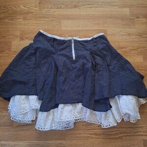 Vintage polka dot midi skirt